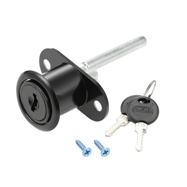 Drawer Lock 19mm Cylinder Diameter for Desk Locker Black