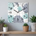thumbnail image 6 of Teal Navy Blue Coastal Wooden Wall Clock Silent Non Ticking, Summer Beach Coral Shell Ocean Square Wall Clocks Battery Operated, Decor Clock for Home Office, Living Room, Kitchen, 12 Inch, 6 of 9