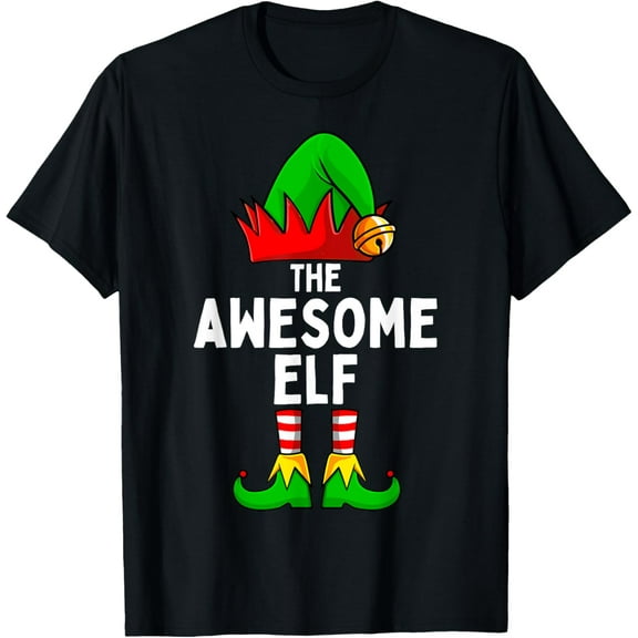 Awesome Elf Matching Family Christmas T-Shirt