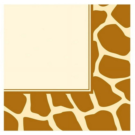 Various Giraffe Animal Print Disposable Napkins, 16 Count