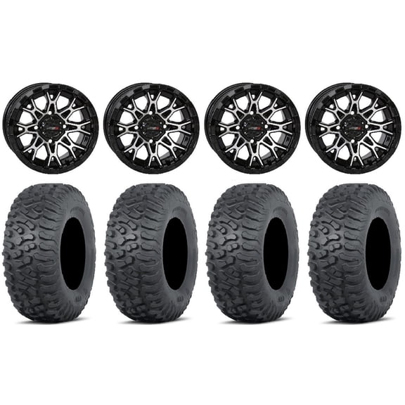 System 3 ST-6 14" Wheels Black 28" Terra Hook Tires Polaris RZR XP 1000 / PRO XP / Ranger XP 900/1000