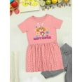 thumbnail image 3 of Paw Patrol Skye Easter Bunny Ruffle Sleeve Infant Toddler Fine Jersey Dress 18M Mauvelous Spot, 3 of 4