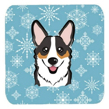 

Snowflake Tricolor Corgi Foam Coasters Set Of 4