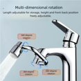 thumbnail image 4 of Surpdew Universal Sink Faucet 1440° Rotatable Faucet Aerator Extension, U Shaped Faucet Extender, 360° Rotating Faucet Extender For Bathroom Sink/Kitchen, Sink Faucet Extender, 2 Modes Adjustable, 4 of 7