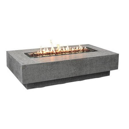 Elementi Outdoor Hampton Fire Pit Table 56 X 32 Inches Grey