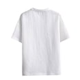 thumbnail image 3 of Daiosportswear Men's Boxy Raw Cut Tee Short Sleeve Round Neck T Shirts Basic Tops Tee for Summer Beach Vacation Wear White XL(XL), 3 of 6