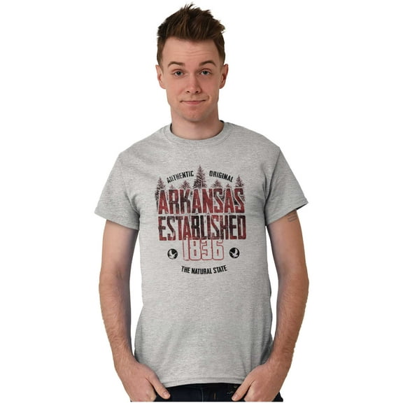 Arkansas Rugged Outdoor Adventure Men's Graphic T Shirt Tees Brisco Brands S