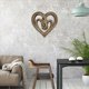 thumbnail image 4 of 2X Corazón de Madera Tomados de la Mano Decoración de la Pared Escultura Arte de la Pared Colgante de Apretón de Manos Estatua Artesanal para Decoraciones de Pared de Oficina Casa, 4 of 5