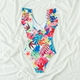 thumbnail image 4 of Mrat One-Piece Bathing Suit for Women Clearance Women's Fashion Ruffle Conservative Swimsuit Chest Hollow Printed Backless Swimsuit Athletic One-Piece Swimsuits for Women S-425 Red M, 4 of 5
