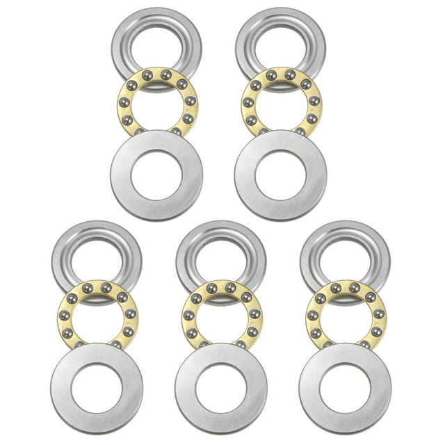 Unique Bargains F12-23M Roulements à Billes Miniatures 12x23x7,5 mm en Acier Chromé avec Rondelles, Lot de 5
