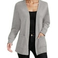 thumbnail image 2 of Lixiuxyad Womens Cardigans Women's Cardigan Soft Lightweight Knit Sweater Open Front Long Sleeve Comfortable Casual Loose Fit Cozy Wrap Cover Up For Daily Wear,Gray, 2 of 6