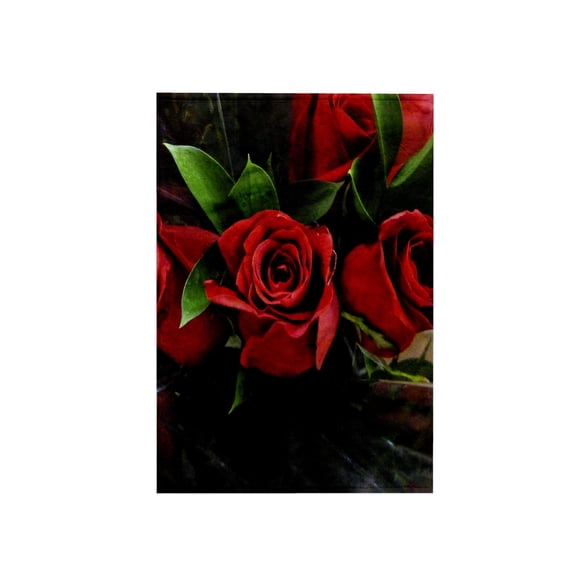 3dRose, Red Roses On Black, 15x22 Hand Towel