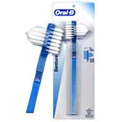 Oral-B Denture Dual Head Tooth Brush - 1 Ea, 3 Pack
