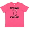 thumbnail image 3 of Inktastic My Nanny Loves Me Girl Grandchild Youth T-Shirt, 3 of 5
