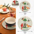 thumbnail image 4 of SKYSONIC Cute Birds Cardinal Pot Holders Trivets, 2 Pcs Heat Resistant Trivets,Cartoon Seeds Cage Cotton Thread Weave Mats for Hot Pads Pans Pot Bowl Teapot for Kitchen Decor, 4 of 7