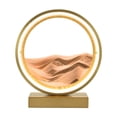 thumbnail image 3 of lionlar Quicksand Table Lamp Dynamic Moving Sands Art Picture Round Hourglass Gold Gold, 3 of 9
