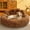 Coffee, variant on AUHomi New Upgraded Bear's Paw Shape Soothing Round Pet Bed, Cozy Pet Dog Bed, For Indoor Cats & Small/Medium Dogs, Soft, Machine Washable (Pink, 19.7" L)