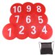 thumbnail image 3 of Juego de marcadores de piso numerados de 9 pulgadas, conos de disco planos de agilidad antideslizantes para fútbol, baloncesto, fútbol americano, béisbol, del 1 al 10, 3 of 5