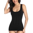 thumbnail image 2 of EUYZOU Women Tummy Control Shapewear Tank Tops Pleated Bustier Sweetheart Compression Tank Tops Body Shaper Camisole, Black S At Women's Clothing Store 2 of 14