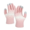thumbnail image 2 of SYMOID Winter Touchscreen Gloves for Women - Pink Knitted Polyester Gloves, Ribbed Cuff, One Size Fits Most for Cold Weather Daily Commuting & Outdoor Walking,Size Free Size, 2 of 3