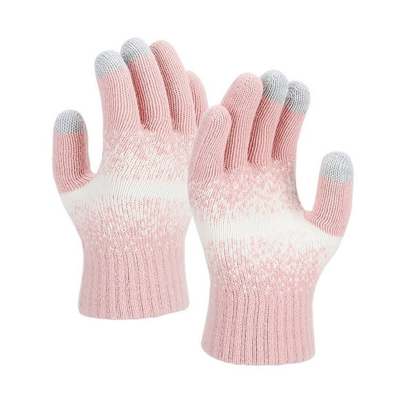 FAWUUDO Winter Gloves Women's Winter Gloves Warm Touchscreen Gloves Women Men Knit Gloves for Cold Weather