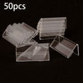 thumbnail image 2 of 50Pcs Clear Signage Card Holder Poster Holder Plastic Mini Label Holder Acrylic Card Display Stand 2x4cm,50 * desk card,Transparent, 2 of 7