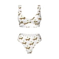 thumbnail image 4 of Daiia Dachshund Going To Play Tennis Women's Bikini Set Two Piece Swimsuit High Waisted Bikini Adjustable Straps Bikini Perfect for Beach, Pool, and Summer Vacation-Small, 4 of 9