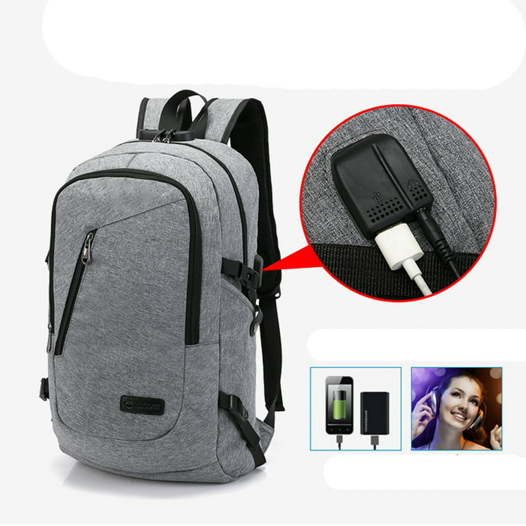 Men's Business Fashion Backpack With Password Lock Waterproof Computer Bag  Anti-theft Large Capacity Ns2