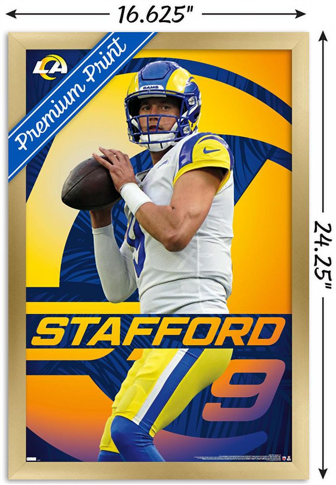 NFL Los Angeles Rams - Matthew Stafford 21 Wall Poster, 14.725" x 22.375", Framed