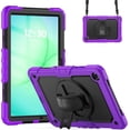 thumbnail image 1 of Funda para Samsung Galaxy Tab A11 Plus de 11 pulgadas (2025) y A9 Plus de 11 pulgadas (2023), resistente, a prueba de golpes, con soporte giratorio de 360° y correa de mano/bandolera., 1 of 9