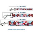 thumbnail image 3 of Buckle-Down Pet Leash, Dog Leash, Lollipop Hearts White, 4 Feet Long 1.0 Inch Wide, 3 of 6