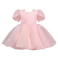 thumbnail image 2 of Zhuashum Flower Girl Dress 18-24 Months Floral Graphic Round Neck Dresses Retro Sleeveless Sundress Spring Summer Elegance Girl Clothes Pink, 2 of 7