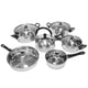 thumbnail image 4 of Juegos de utensilios de cocina, ollas y sartenes, sartén antiadherente de acero inoxidable con tapa de vidrio, olla de cocina para acampar, al, 4 of 9