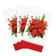 thumbnail image 4 of Christmas Multi Color Poinsettia Paper Guest Napkin, 12.9" x 15.7", 20 Count, Tableware Sets, Holiday Time, 4 of 5