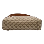 New Gucci GG Emblem Supreme Canvas Medium Leather Shoulder Bag Brown Beige Gold Hardware Made in Italy