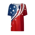 thumbnail image 3 of longantii 250 Anniversary USA Shirt Women Short Sleeve Tshirts 250th Birthday Patriotic Flag Print Tees Casual USA Shirt Top Wine XL, 3 of 4