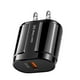 thumbnail image 2 of Bearachild de teléfono multicolor QC 3.0 Universal Amplia compatibilidad Cabezal de carga Prácticos accesorios de viaje Cargadores USB Teléfono y Comunicación Enchufe negro de EE. UU. 1, 2 of 6