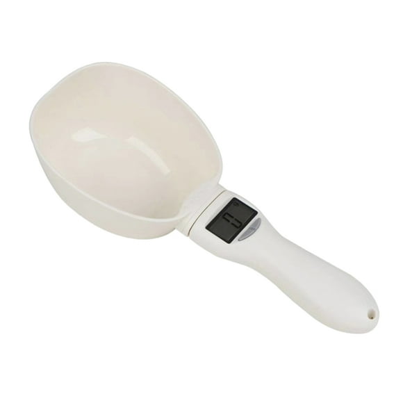 Mini balanza de cuchara digital Cuchara de medición electrónica Artículos para el hogar Báscula de pesaje de alimentos para mascotas para la cocina del hogar Blanco