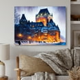 thumbnail image 2 of Designart Chateau Frontenac In Winter I Canvas Wall Art, 2 of 5