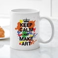 thumbnail image 3 of CafePress - Keep Calm And Make Art Mug - 11 oz Ceramic Mug - Novelty Coffee Tea Cup, 3 of 4