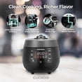 thumbnail image 3 of CUCKOO Twin Pressure Rice Cooker 6-Cup Uncooked / 12-Cup Cooked with Nonstick Inner Pot, Versatile Rice Maker & Warmer with 14 Menu Options, Voice Guide, Auto Clean, Black (CRP-RT0609FB), 3 of 7