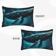 thumbnail image 2 of Daiia Vintage Blue Pattern Whale Bedding Waterproof Pillow Protector Zippered Queen – Bed Bug Proof Pillow Encasement-14"x20", 2 of 6