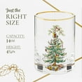 thumbnail image 7 of Spode Christmas Tree 14oz Double Old Fashioned Glasses, Set of 4 - Festive Holiday Drinkware with Rustic Christmas Design, Excellent for Whiskey at Holiday Gatherings and Cozy Celebrations, 7 of 7