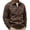 Coffee, variant on WIZUTIZ Men's Leather Jacket Solid Color Motorcycle Vintage Zipper Pocket Long Sleeve Hoodless PU Coat for Winter Casual Daily Outdoor Mens Fashion