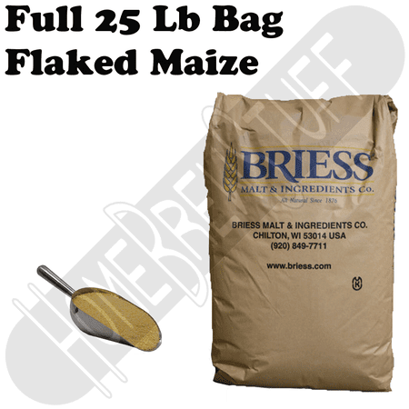 Flaked Maize Homebrewing Beer or Corn Mash for Whiskey Distilling 25 LB Bag