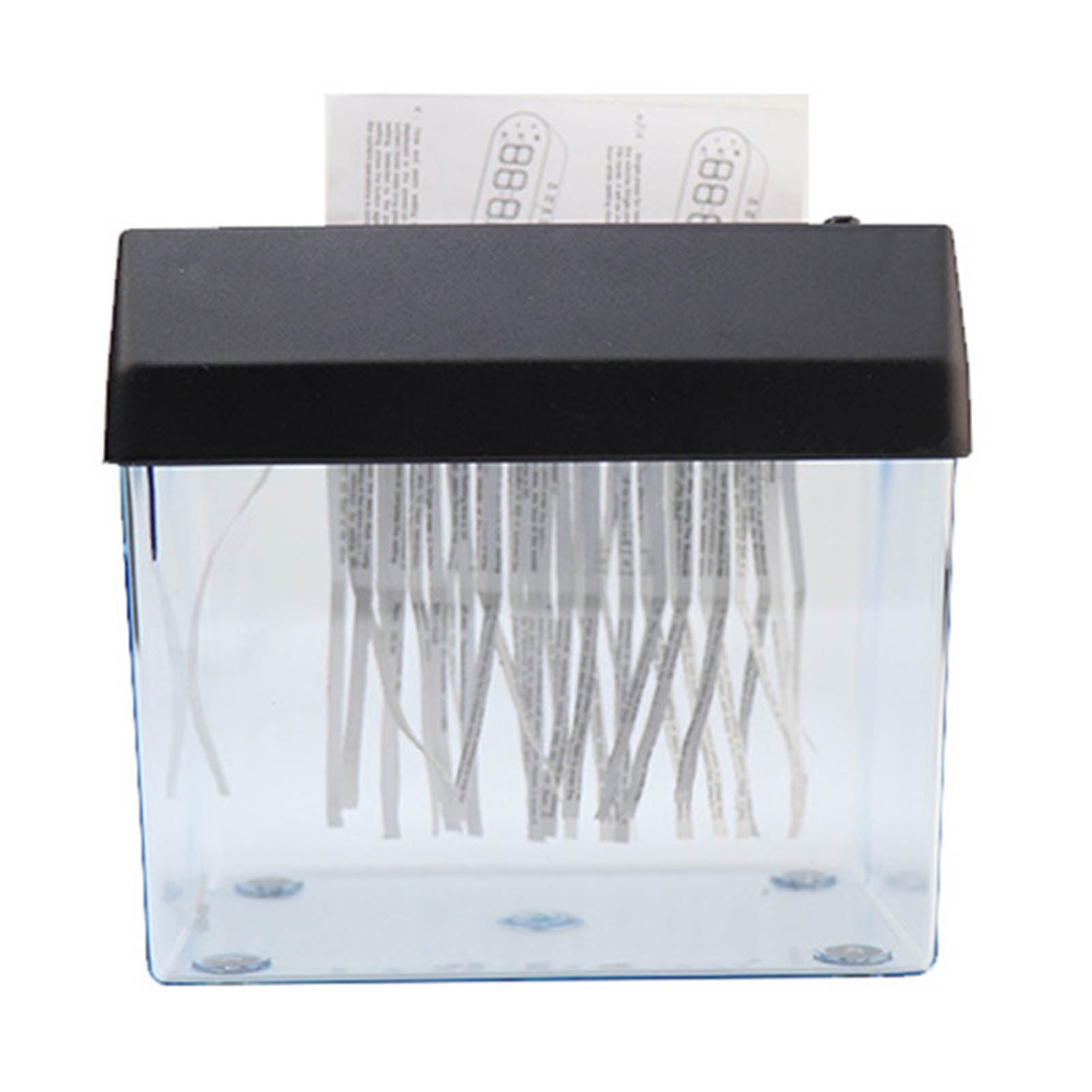 Paper Shredder, Efficient Large Capacity Envelope Opening Strip Cutting Mini Electric Paper Shredder with Waste Paper Basket for Office