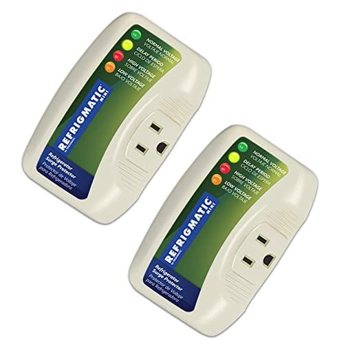 Refrigmatic WS-36300 Electronic Surge Protector for Refrigerator – Up to 27 cu. ft. (2 Pack)