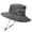 Grey, variant on Outdoor Sun Hat UPF 50 Protection Wide Brim with Ponytail Hole Mesh Side Adjustable Chin Strap for Hiking Camping Fishing Size:One Size