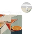 thumbnail image 5 of Yayeee Shower Curtain with Hooks 72"x72" Waterproof Fabric Bathroom Hanging Decor, Mid Century Orange Juice, 5 of 5