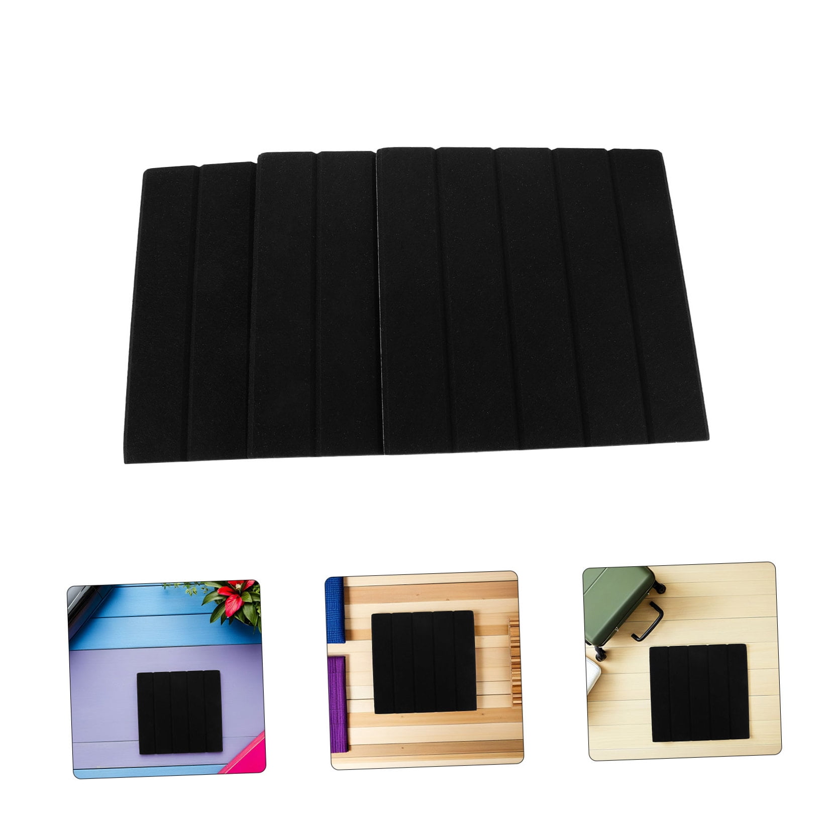 ETHZZLE 12Pcs Black Polyester Acoustic Wall Panels for Office Noise Reduction and Sound Absorbing